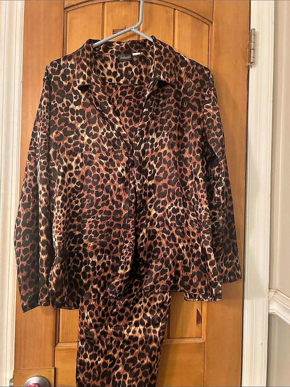 Frederick'Small of Hollywood Leopard Print Two-Piece Set Small. Vintage 1996.